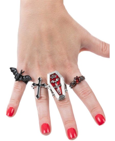 SET 4 ANILLOS VAMPIRESA