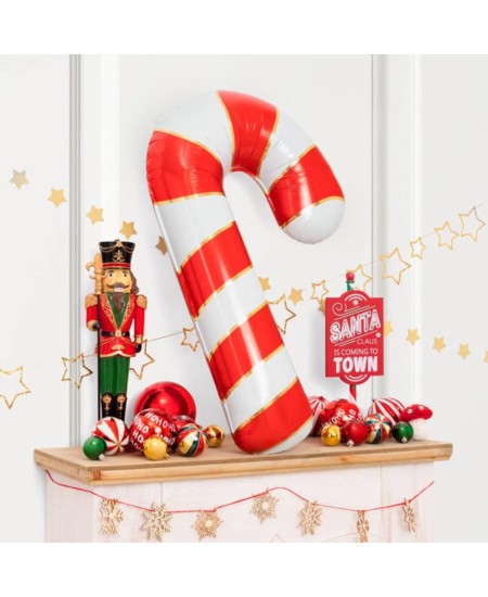 GLOBO DE HELIO BASTON DE NAVIDAD