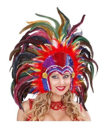 TOCADO PLUMAS MULTICOLOR
