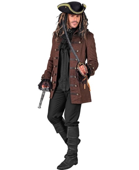 ABRIGO MARRON BOTONES DELUXE HOMBRE