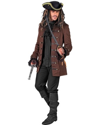 ABRIGO MARRON BOTONES DELUXE PARA HOMBRE