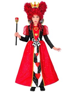 DISFRAZ DE REINA DE CORAZONES NIÑA LARGO