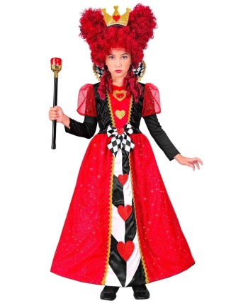 DISFRAZ DE REINA DE CORAZONES NIÑA LARGO