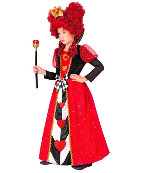 DISFRAZ DE REINA DE CORAZONES NIÑA LARGO