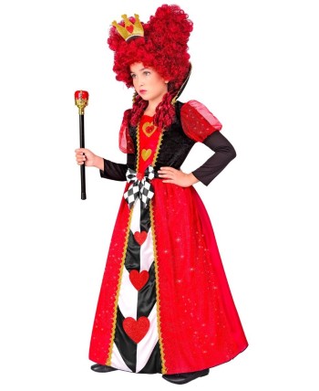 DISFRAZ DE REINA DE CORAZONES NIÑA LARGO