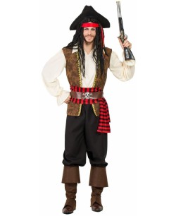 DISFRAZ DE PIRATA CHALECO MARRON PARA HOMBRE