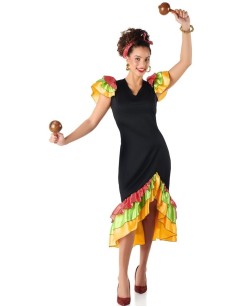 DISFRAZ DE RUMBERA NEGRO MUJER