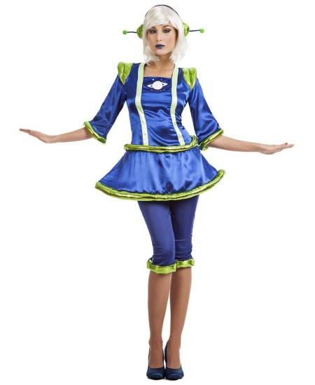 DISFRAZ DE MARCIANA AZUL PARA MUJER