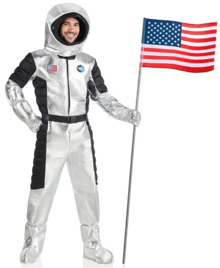 DISFRAZ DE ASTRONAUTA PLATEADO PARA HOMBRE