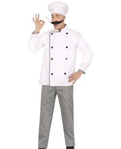 DISFRAZ DE COCINERO ADULTO PANTALON CUADROS