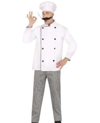 DISFRAZ DE COCINERO ADULTO PANTALON CUADROS PARA HOMBRE