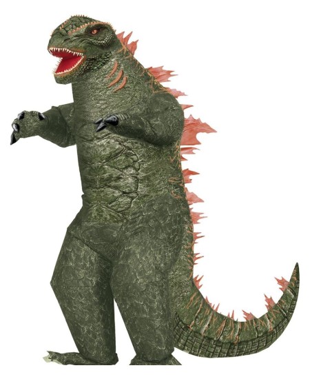 DISFRAZ DE DINOSAURIO HINCHABLE VERDE PARA ADULTO