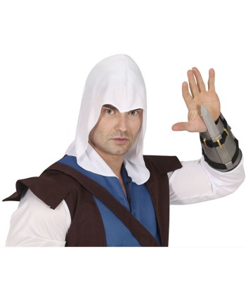 BRAZALETE CON PUÑAL RETRACTIL PLATEADO