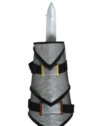 BRAZALETE CON PUÑAL RETRACTIL PLATEADO