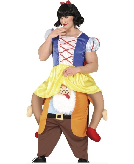 DISFRAZ DE PRINCESA BLANCA A HOMBROS PARA HOMBRE