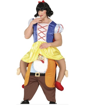 DISFRAZ DE PRINCESA BLANCA A HOMBROS PARA HOMBRE