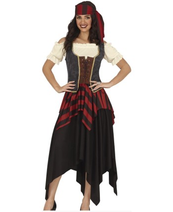 DISFRAZ DE PIRATESA CORSE NEGRO