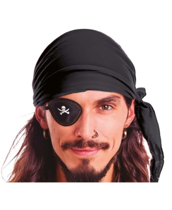 PAÑUELO PIRATA TERCIOPELO NEGRO