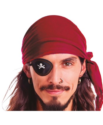 PAÑUELO PIRATA TERCIOPELO BURDEOS