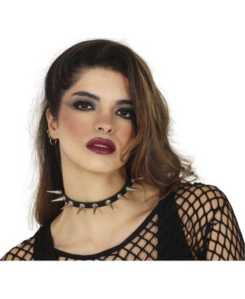 COLLAR NEGRO CON PINCHOS ROCKERO
