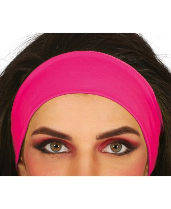 CINTA PARA LA CABEZA FUSCIA AÑOS 80