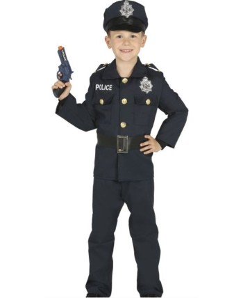 DISFRAZ DE POLICIA INFANTIL NEGRO
