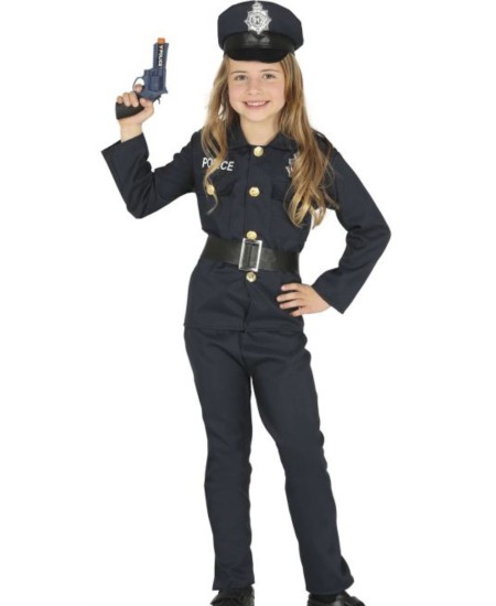 DISFRAZ DE POLICIA INFANTIL NEGRO