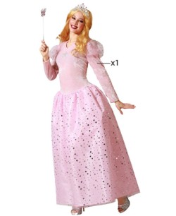 DISFRAZ DE PRINCESA ROSA FALDA ESTRELLAS