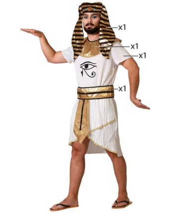 DISFRAZ DE EGIPCIO BLANCO CORTO OJO HORUS