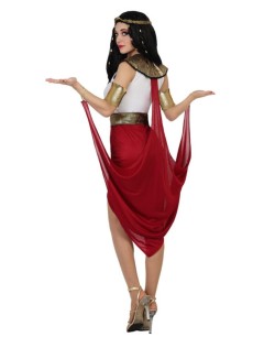 DISFRAZ DE EGIPCIA BLANCO Y GRANATE PARA MUJER 2
