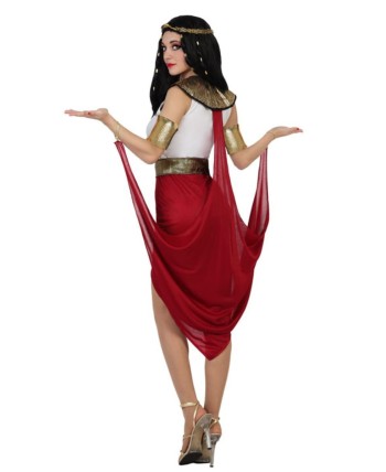 DISFRAZ DE EGIPCIA BLANCO Y GRANATE PARA MUJER