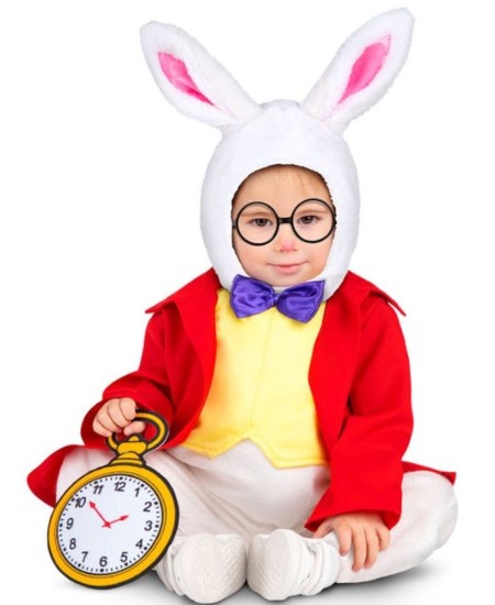 DISFRAZ DE CONEJO ALICIA EN EL PAIS DE LAS MARAVILLAS PARA BEBE