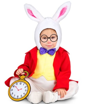 DISFRAZ DE CONEJO ALICIA EN EL PAIS DE LAS MARAVILLAS BEBE