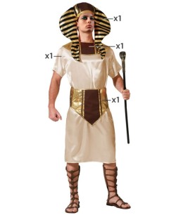 EGIPCIO TUNICA CORTA DORADO PARA HOMBRE