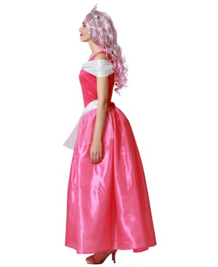 DISFRAZ DE PRINCESA ROSA CON PERLA PARA MUJER