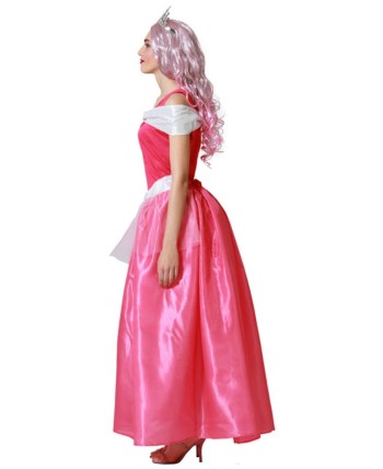 DISFRAZ DE PRINCESA ROSA CON PERLA PARA MUJER