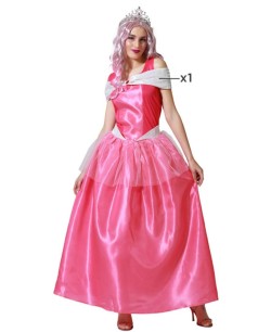 DISFRAZ DE PRINCESA ROSA CON PERLA PARA MUJER