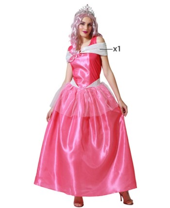 DISFRAZ DE PRINCESA ROSA CON PERLA