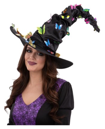 SOMBRERO BRUJA MARIPOSAS