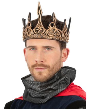 CORONA MEDIEVAL DORADA RELIEVE