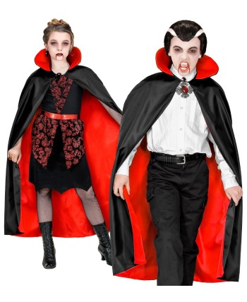 CAPA NEGRA Y ROJA  INFANTIL CON CUELLO