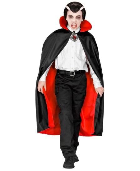 CAPA NEGRA Y ROJA  INFANTIL CON CUELLO