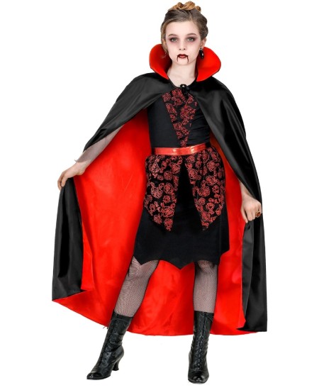 CAPA NEGRA Y ROJA  INFANTIL CON CUELLO