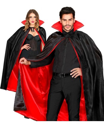 CAPA NEGRA Y ROJA CON CUELLO