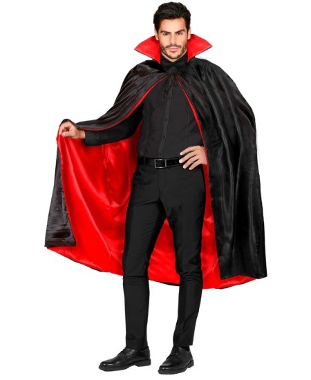 CAPA NEGRA Y ROJA CON CUELLO