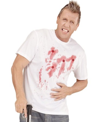 CAMISETA CON AGUJEROS DE BALA