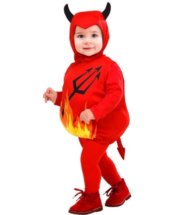 DISFRAZ DE DIABLILLO LLAMAS PARA NIÑO