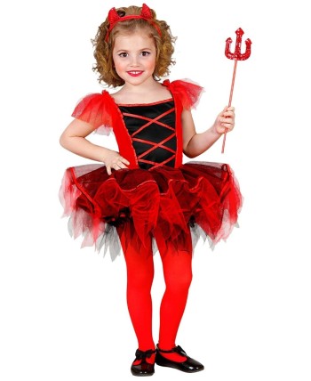DISFRAZ DE DIABLILLA CON TULES