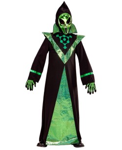 DISFRAZ DE ALIEN VERDE CON MASCARA INFANTIL