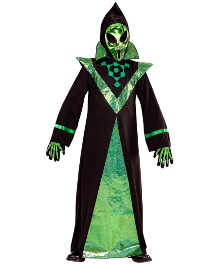 DISFRAZ DE ALIEN VERDE CON MASCARA PARA NIÑO